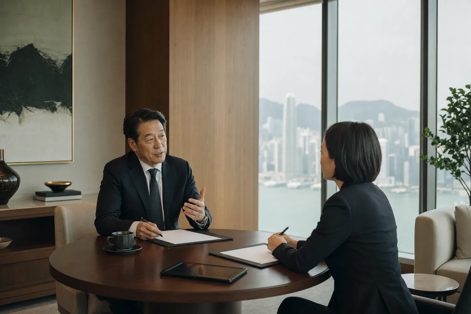 顾问与客户一对一正式洽谈
